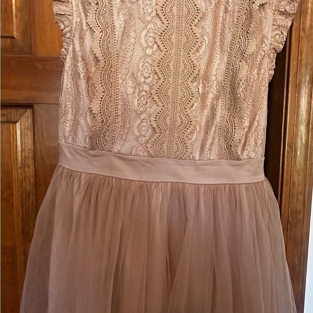 SHEIN Elegant Lace Dress in Cream